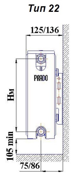 Радиатор Prado Classic 225001300
